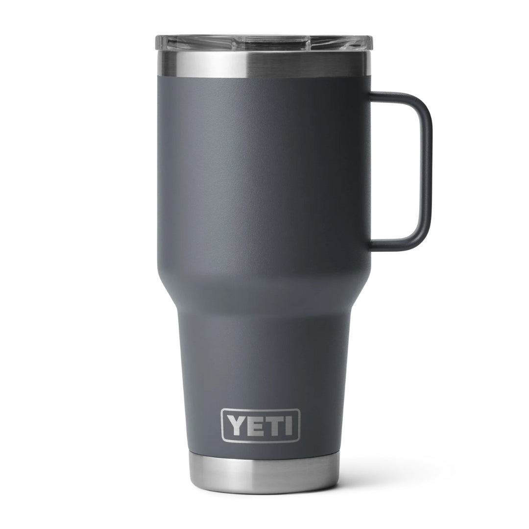 ENGRAVED YETI® RAMBLER® TRAVEL MUG WITH STRONGHOLD™ LID