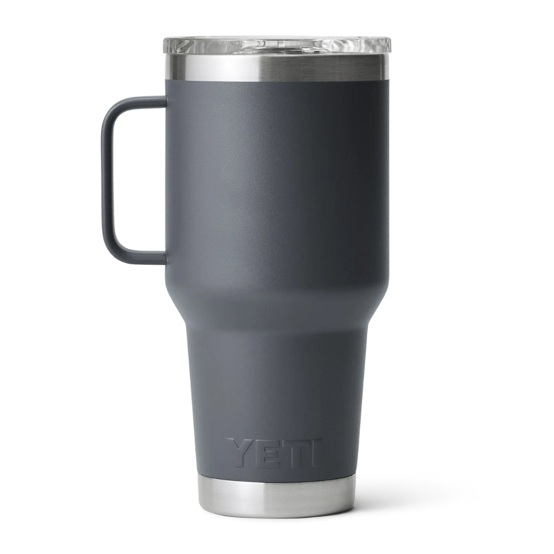 ENGRAVED YETI® RAMBLER® TRAVEL MUG WITH STRONGHOLD™ LID